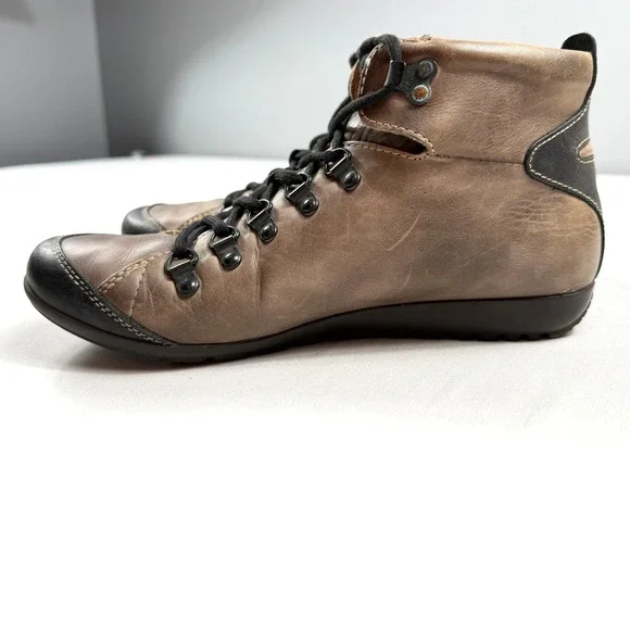 Pikolinos Brown Leather Lace Up Ankle Boots Women's Size 39 Casual Comfort - Picture 4 of 7